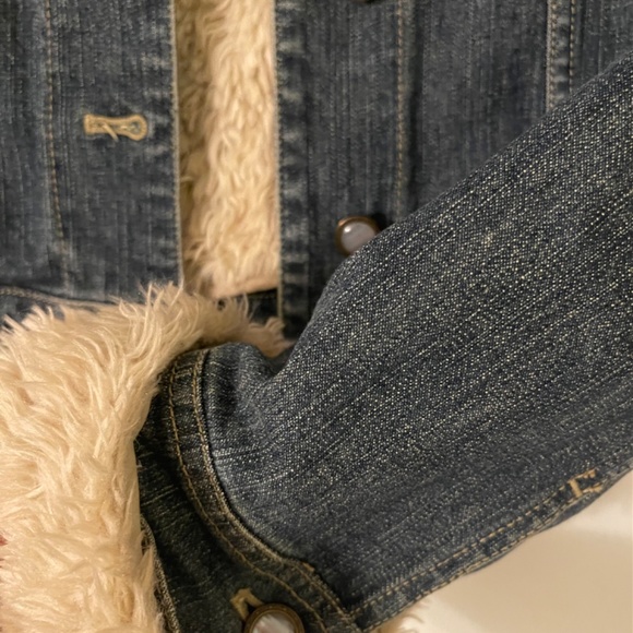 INC women's jean jacket with removable lining, medium, pearly buttons - Picture 9 of 9